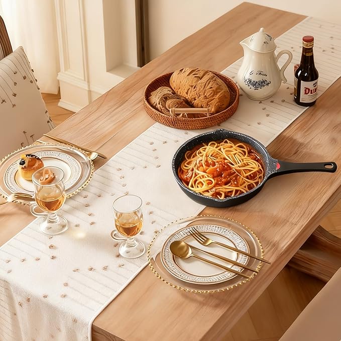 Vinchef Nonstick Sauce Pan & Skillet with Lids, 4QT Sauce Pot & 12.5 IN Deep Fry Pan, Dishwasher Safe,Induction Compatible, Scratch/Stain Resistant, PFAS-Free, Black