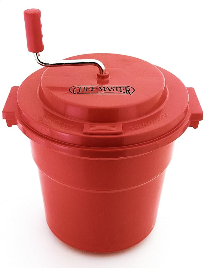 Commercial Salad Spinner 2.5 Gallon Capacity Salad Dryer to Remove Excess Water for Crisp & Fresh Sealed Gearbox Built-in Brake System with Durable Spinner Mechanism for Restaurants Kitchen & Catering