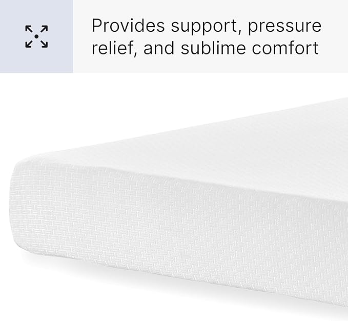 Signature Design by Ashley King Size 8 Inch Medium Firm Charcoal Gel & Green Tea Infused Memory Foam Mattress for Pressure Relief, Fiberglass Free, Mattress In A Box