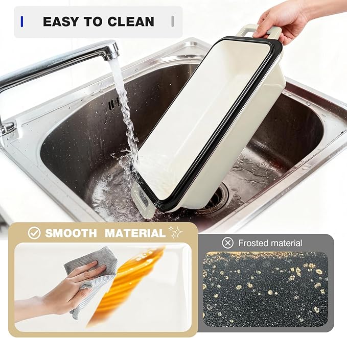 13x5 Enameled Cast Iron Loaf Pan with Lid – Bread Pan for Sourdough, Cake, Meatloaf, Even Heat, Nonstick, Easy to Clean, 2 Piece Set