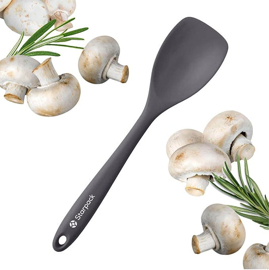 Starpack 'The All Rounder' Premium Silicone Spoonula - Heat Resistant to 600F - Silicone Spoonula Spatula - Kitchen Spoon Spatula (Stormy Grey)