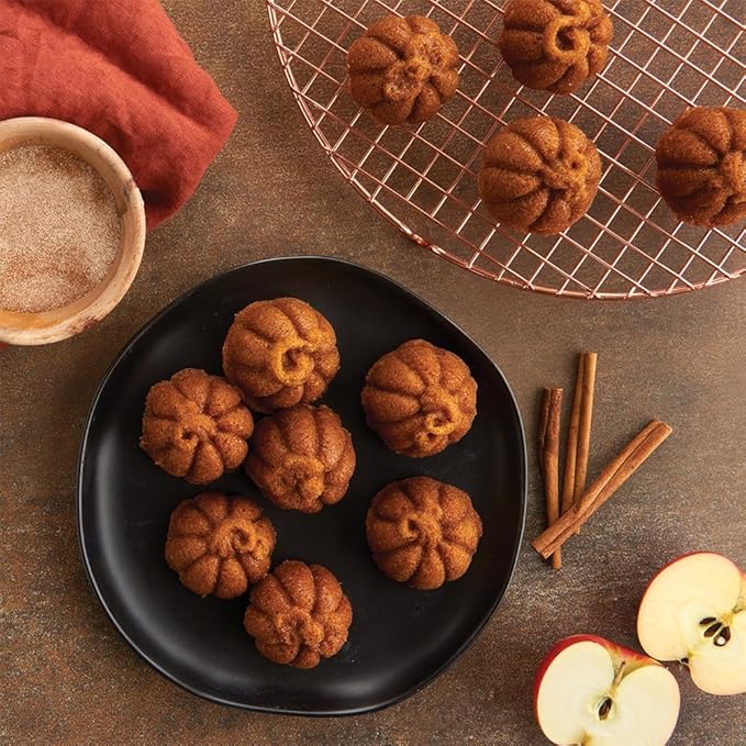 Nordic Ware Lil' Pumpkins Cakelet Pan, 2 Cup Capacity, Bronze