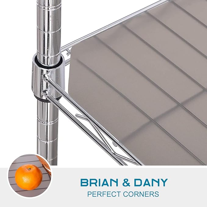 BRIAN & DANY Wire Shelf Liner 14" X 24", Heavy Duty Shelf Liners for Wire Shelving, Waterproof Protector Mats, Set of 3, Charcoal