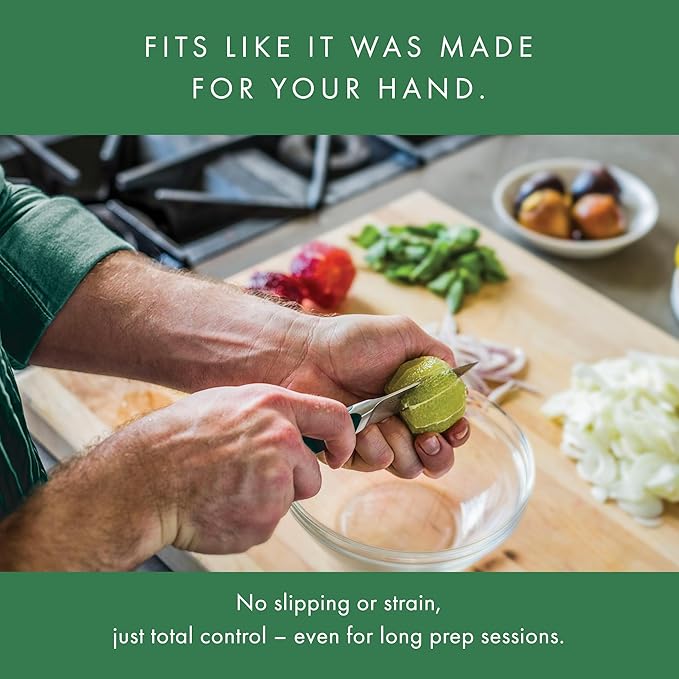 Misen 3.5" Paring Knife – Precision Kitchen Knife - High-Carbon Stainless Steel Blade – Ergonomic Handle for Peeling, Trimming, and Slicing – Lightweight, Versatile Tool for All Culinary Tasks - Green