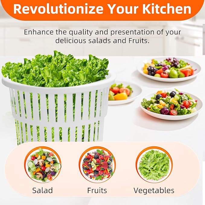 YBSVO 5 Gallon Large Commercial Salad Spinners and Lettuce Spinner