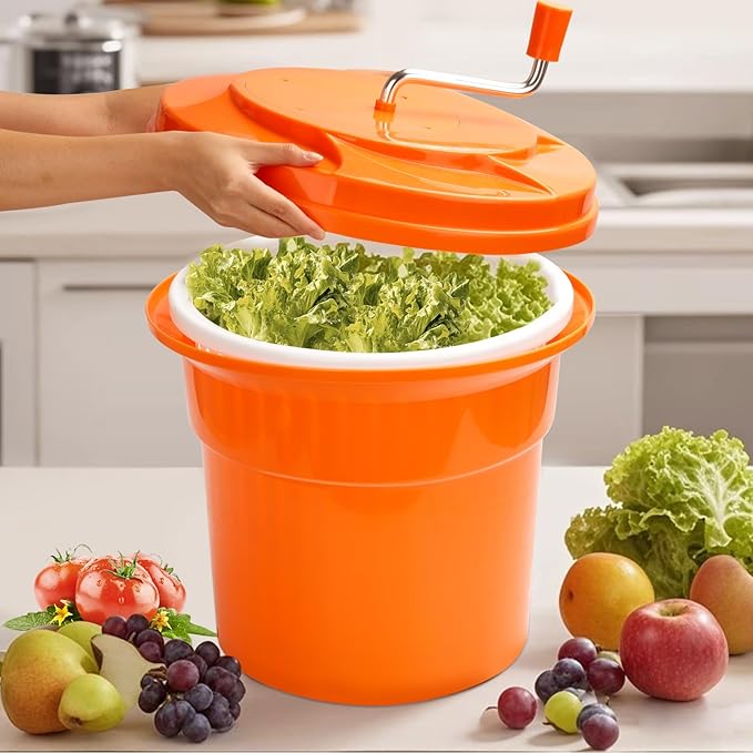 YBSVO 5 Gallon Large Commercial Salad Spinners and Lettuce Spinner