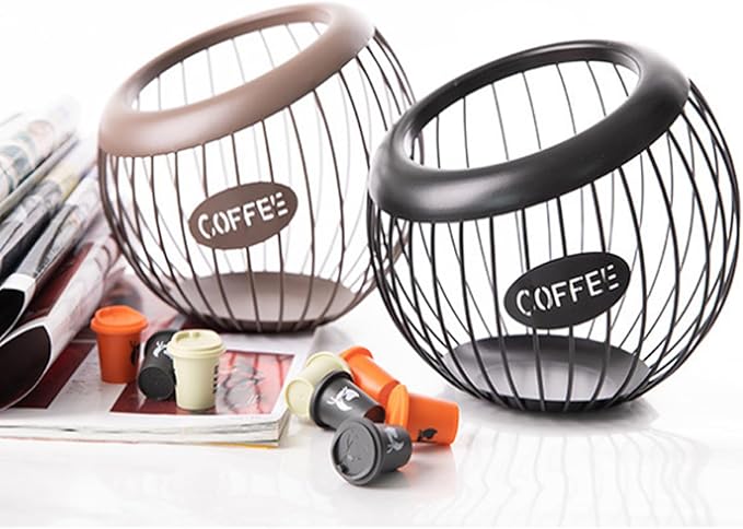 YYW Coffee Pod Holder - Large capacity k cup holder,easy to access and space saving design,Suitable for kitchen、living room or office area (Brown)
