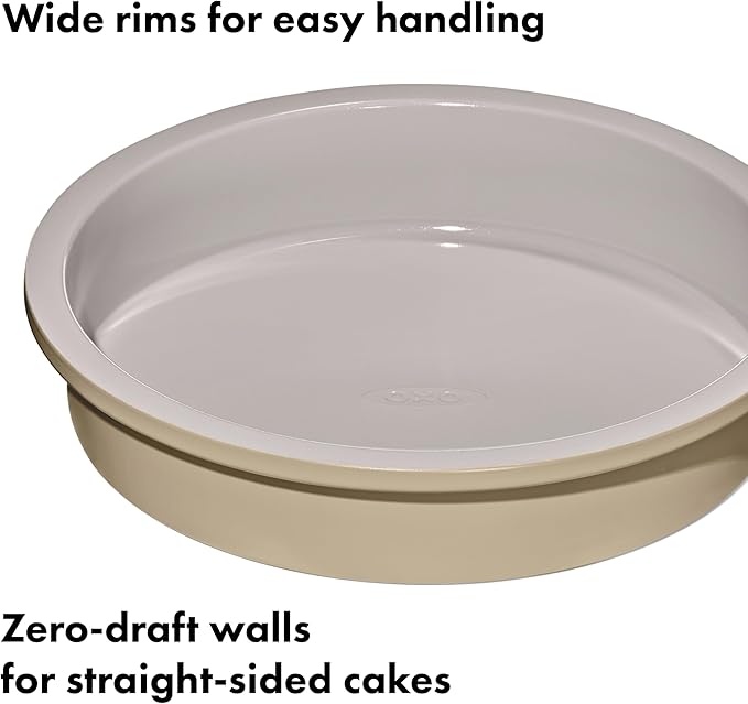 OXO Good Grips Non-Stick Pro Ceramic Coated Metal Bakeware 9” Round Cake Pan – Biscuit
