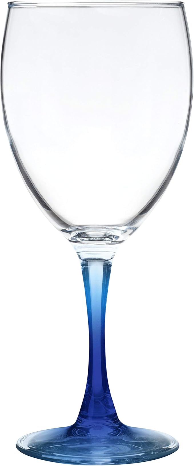 DISCOUNT PROMOS Nuance Wine Glasses by ARC 10.5 oz. Set of 10, Bulk Pack - Restaurant Glassware, Perfect for Red Wine, White Wine, Cocktails - Blue