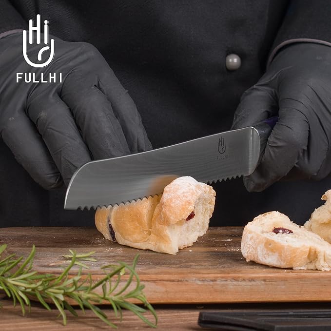FULLHI Knife Set, 14pcs Japanese Knives Set, Multiple Colour Premium German Stainless Steel Chef Knife Set
