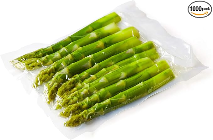 APQ Pack of 1000 Co-Extruded Vacuum Pouches, Clear 10 x 10. Vacuum Food Bags 10x10. Thickness 3 mil. Polyethylene Bags for Packing and Storing. Perfect for Industrial, Food Service.