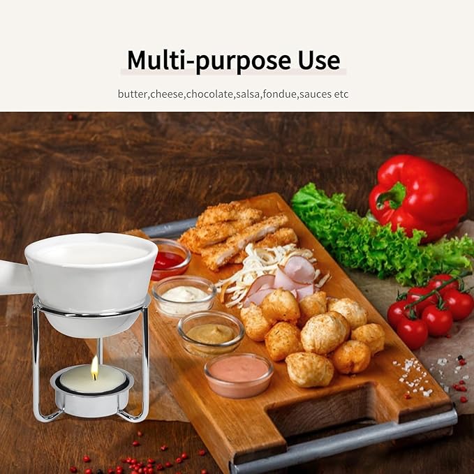 Reasim Butter Warmer for Seafood Set of 4,Lobster Butter Warmer Crab Butter Warmer Set with 20 Pcs Tealight Candles,Ceramic Drawn Butter Melter for Chocolate Cheese,Fondue Seafood Boil Party supplie