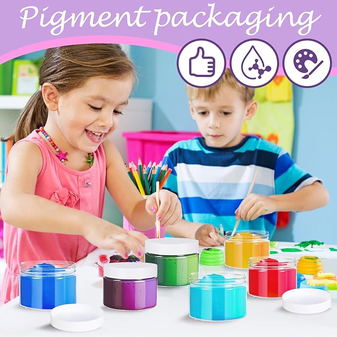 72 PCS 4 OZ Plastic Jars with Screw On Lids,Labels Refillable Empty Round Slime Containers for Storing Dry Food, Honey Jam, Cream, Butter, Lotion, White