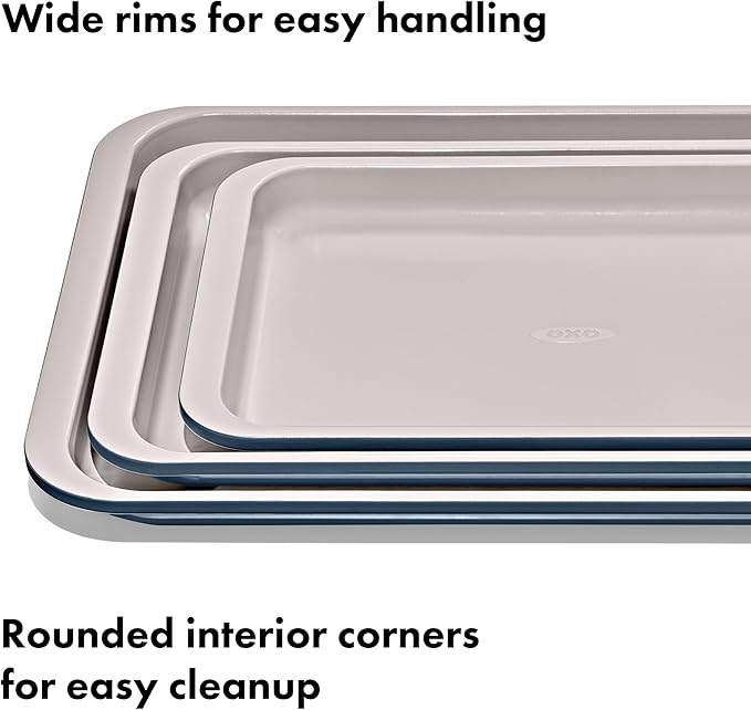 OXO Good Grips Non-Stick Pro Ceramic Coated Metal Bakeware Half Sheet Pan – Storm Blue