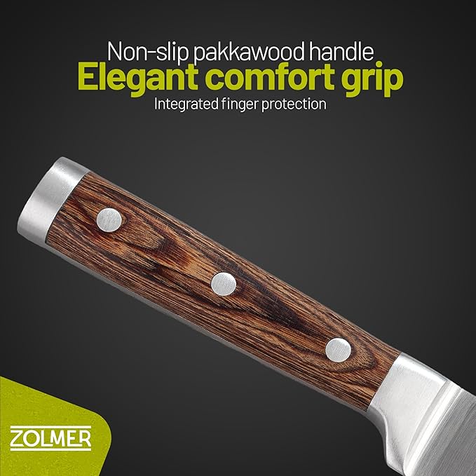 Bread Knife for Homemade Bread – 7.8" Serrated German Steel Blade with Wood Handle – Razor Sharp Sourdough Knife for Clean, Effortless Slicing
