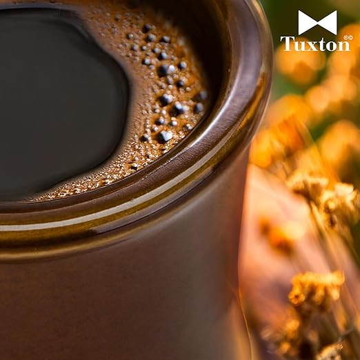 Tuxton China BAM-0806 Princess Mug, 9 oz., 3-1/8" Diameter x 4"H, Microwave and Dishwasher Safe, Oven Proof, Fully Vitrified, Ceramic, DuraTux, Caramel, Pack of 24