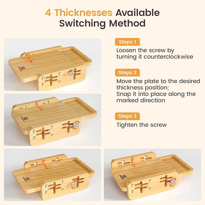 Bread Slicer With Bread knife, World's 1st Horizontal Bread Cutter for Homemade Bread, 4 Thickness Adjustable, Paired With Multifunction Serrated Knife for Efficient Slicing, Baking Gifts