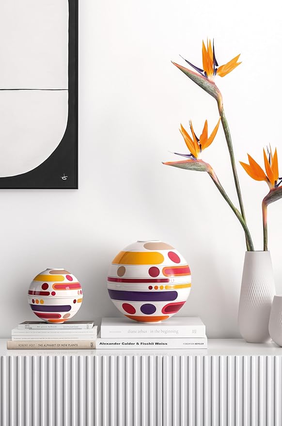 Villeroy & Boch Iconic Collection La Petite Boule Miami, Premium Porcelain, Made in Germany, Dishwasher-Safe, Microwave-Safe, 5-Piece Snacking Set, Decorative Object, 5.5 in Diameter, Multicolored