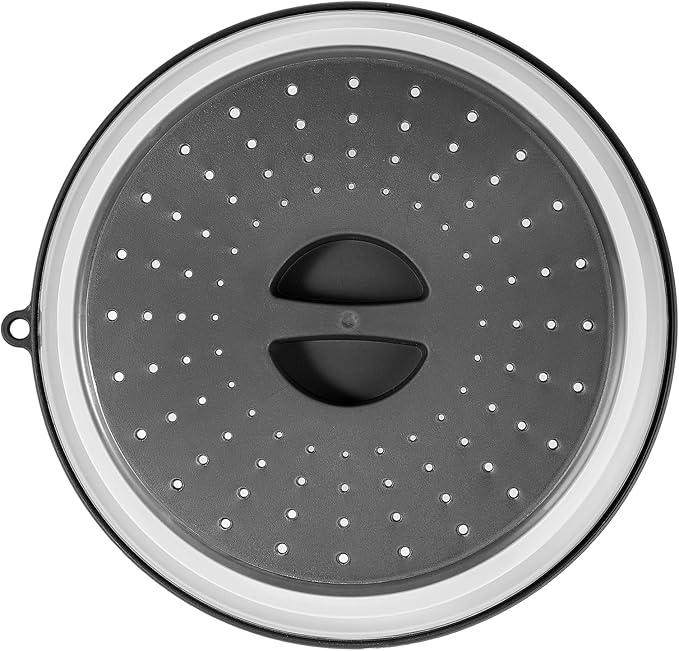 VEVOR Microwave Splatter Covers, 2 Pack 10.4" Collapsible Microwave Lid for Food, 300°F Heat-Resistant PP Splatter Guard for Plate Dish, Multi-Use Kitchen Colander Gadget for Washing Fruits Vegetables