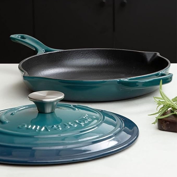 Larder & Vine 21 Piece Cookware Set (Bondi) | Dutch Oven, Utensil Set, Saucepan, Skillet, and Trivets