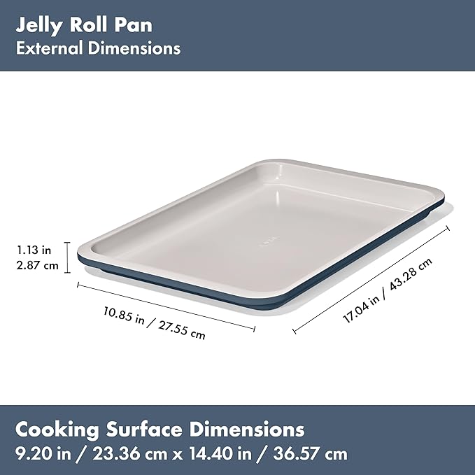 OXO Good Grips Non-Stick Pro Ceramic Coated Metal Bakeware Jelly Roll Pan – Storm Blue