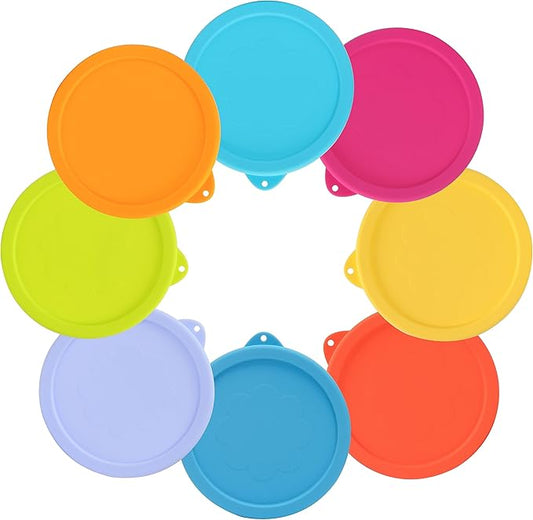 1 Cup Silicone Replacement Lids Storage Cover for Pyrex 7202-PC Glass Bowls (Container not Included) 8 Pack Microwave, Dishwasher and Freezer Safe