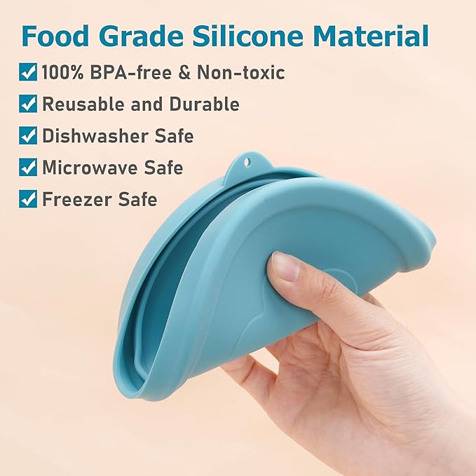 4 Cup 7 Cup Round Silicone Replacement Lids for Pyrex Glass Bowls, 4 Pack, Microwave & Dishwasher & Freezer Safe (Container not Included)