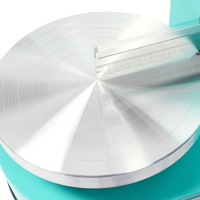 Cake Decorating Machine, 200W Cake Cream Spreading Machine 60-320rpm Rotating Speed Automatic Cake Cream Spreading Machine with LCD Display for 4-12 inch Cakes (Green)