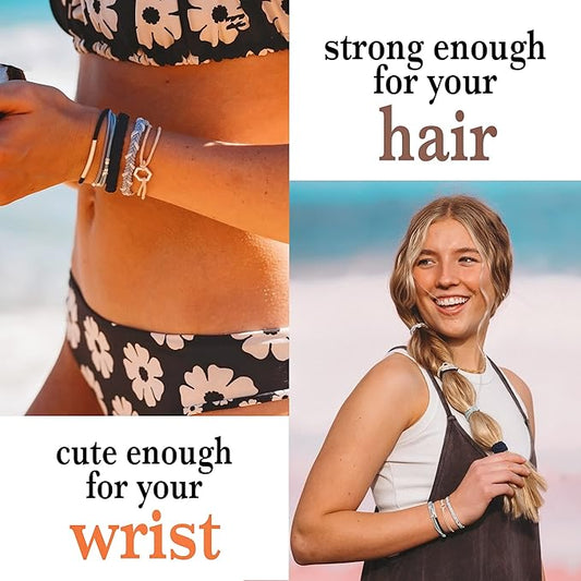 K'lani Hair Tie Bracelets for Women - Elastic Hair Bands That Double as Stylish Jewelry - Dream - Large