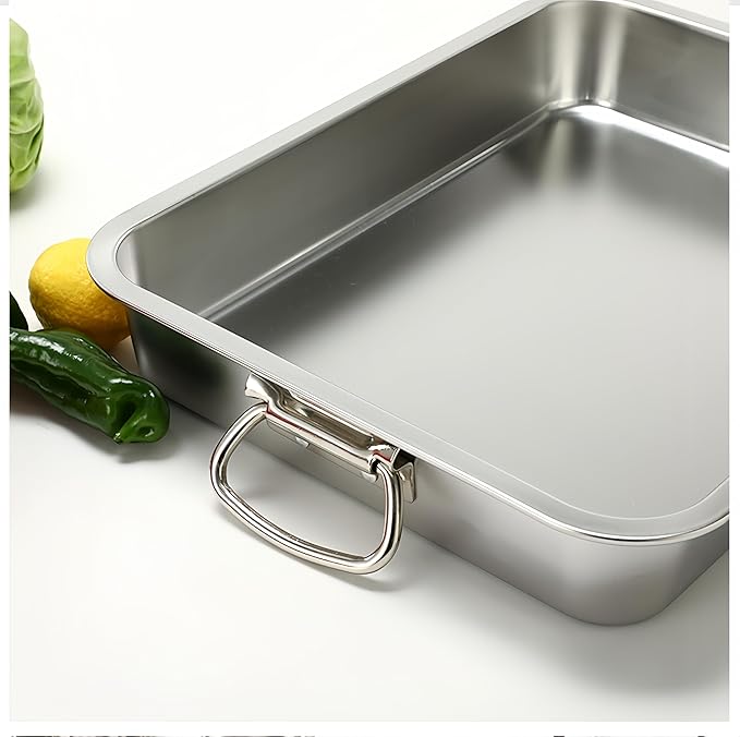 Stainless steel Roasting pan (23.4x15.6x2.8in)