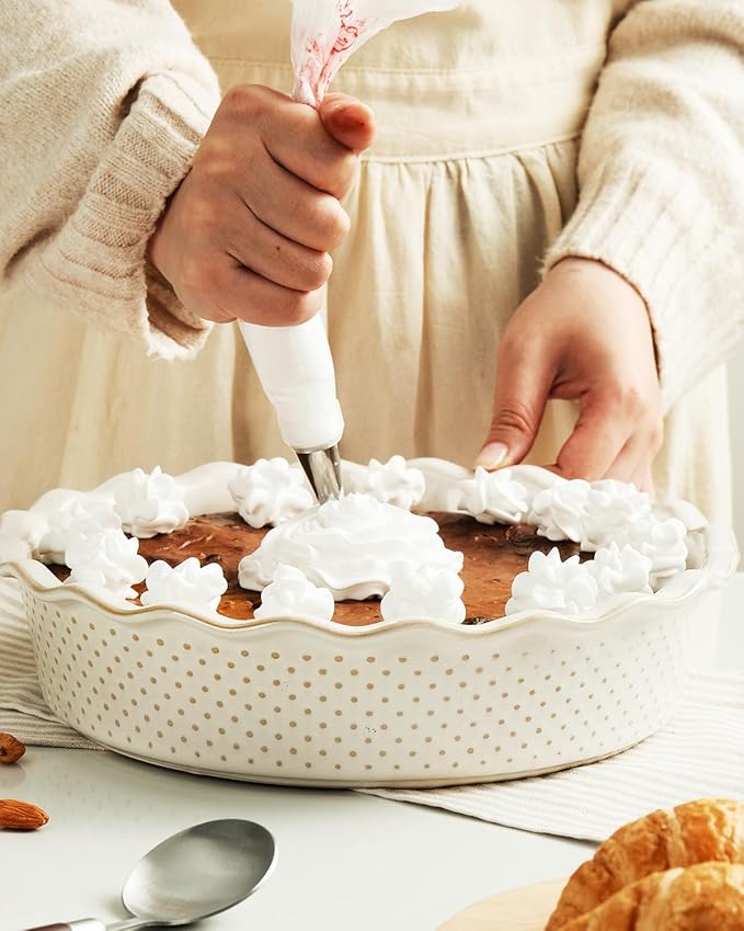 getstar Pie Pan, Ceramic (Dots (Deep))