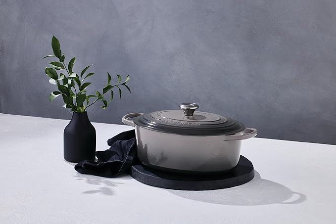 Le Creuset Enameled Cast Iron Signature Oval Dutch Oven, 15.5 qt., Oyster