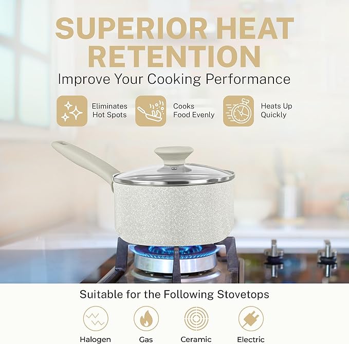 Granitestone 20 Pc Pots and Pans Set Non Stick Cookware Set with Steamer, Cooking Utensils Set and Pad Protectors, Stay Cool Handles, Non Toxic PFOA PFOS Free, Oven and Dishwasher Safe
