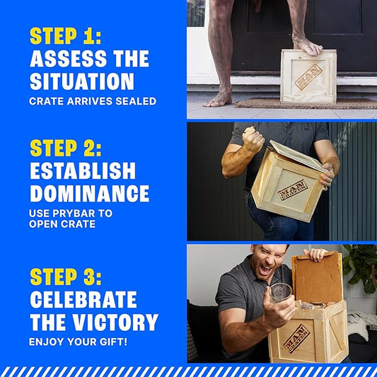 Man Crates, Gourmet Hot Sauce Gift Set for Men – 10-Pack Sampler with Mild to Extreme Ghost Pepper Flavors – Unique Hot Sauce Challenge Gift for Dad, Husband, or Spice Lovers