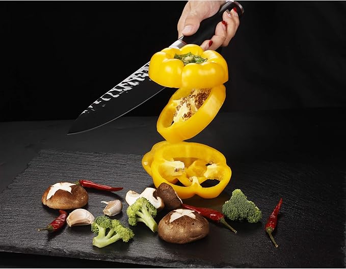 YOUSUNLONG Chef Knife 8 Inch Kitchen Knife -Japanese High Carbon Stainless Steel AUS8 Steel- Leadwood Handle -Cut meat and vegetables