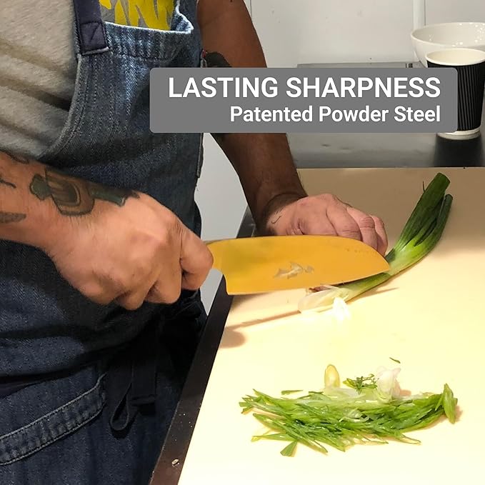 HAST Edition 6.3-Inch Santoku Knife, Ultra-Sharp Professional Japanese Chef Knife, Advanced Powder Steel, Lightweight, Comfortable Ergonomic & Award-Winning Design, Premium Steel Kitchen Knife