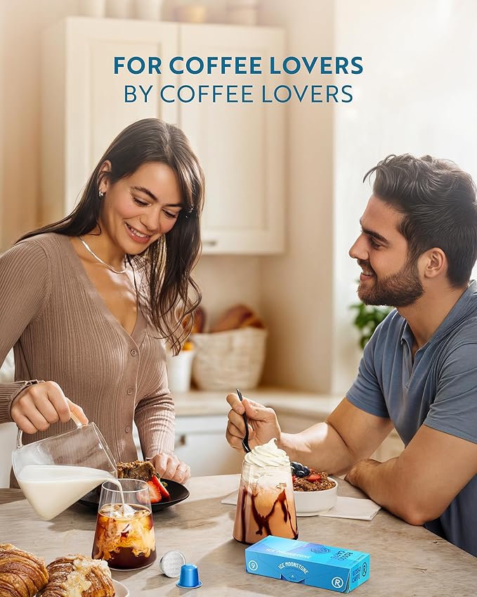 ROSSO CAFFÈ Espresso Coffee Pods for Nespresso Original Machines - 80 Capsules Ice Pack, 2 Rich and Smooth Flavors, Perfect for Iced Summer Coffee - Made in Italy