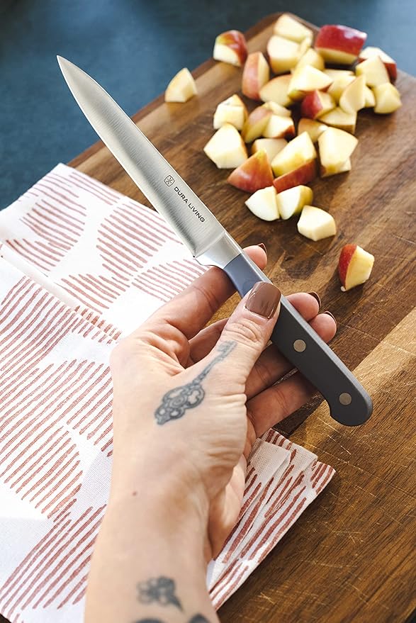 2-Piece Premium Kitchen Knife Set - Ultra-Sharp 5" Utility Knife & 3.5" Paring Knife, High Carbon Stainless Steel, Forged for Precision, Multipurpose Cooking Knives with Ergonomic Handles