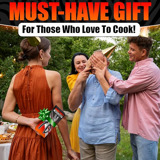 Chicken Shears – Stainless Steel Heavy Duty Poultry Shears | Meat, Vegetables, Seafood | Fish Scale Remover & Bone Scissors | Non-Slip Serrated Saw-Like Edge, Safety Lock & Spring-Loaded Mechanism