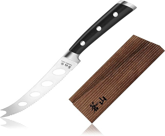 Cangshan TS Series 1020809 Swedish 14C28N Steel Forged 5-Inch Tomato/Cheese Knife and Wood Sheath Set