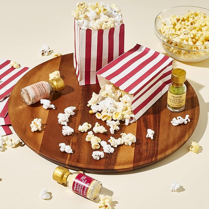 Thoughtfully, Movie Night Popcorn Gift Set with Seasonings, Toppings & Popper – Includes Eat What You Watch Cookbook, Popcorn Kernels, Microwave Popper, Paper Bags