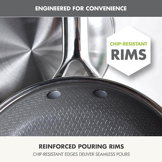 GreenPan Hybrid 9.5” & 11” Nonstick Stainless Steel Frying Pan Set, APEX Tri-Ply Thermobond PFAS-Free Ceramic Skillets, Induction & All Cooktop Compatible, Oven Temp to 850°F, Dishwasher Safe, Silver