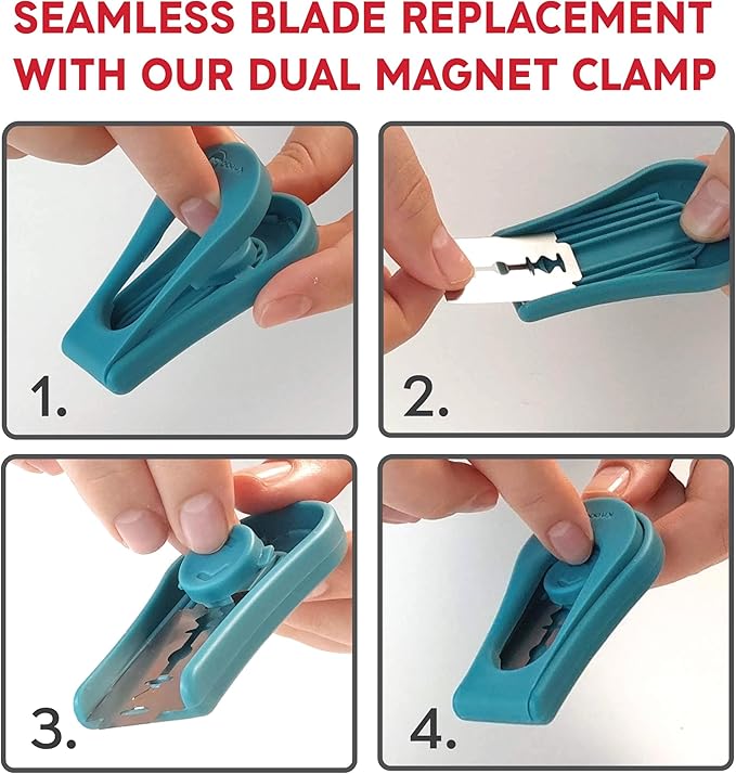KneadAce Upgraded Extractable & Magnetic Bread Lame Dough Scoring Tool - Professional Sourdough scoring tool for Sourdough Bread baking & Bread Making Tools - Scoring Patterns booklet & 5 Razor Blades