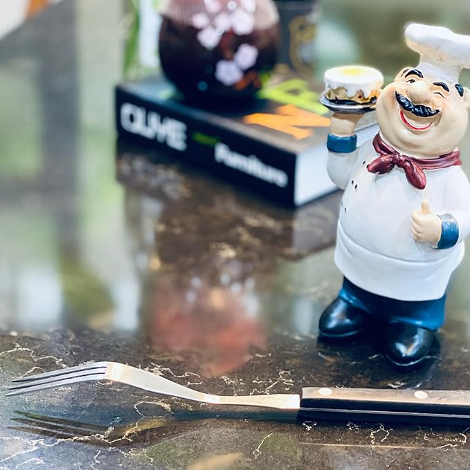 WALLFARM Granny Fork 10" 3-Tine - Pro-Grade Stainless Steel - Heat-Resistant BBQ Meat Fork - Ideal for Serving, Cooking, Turning, Roasting, Shredding, Barbecue