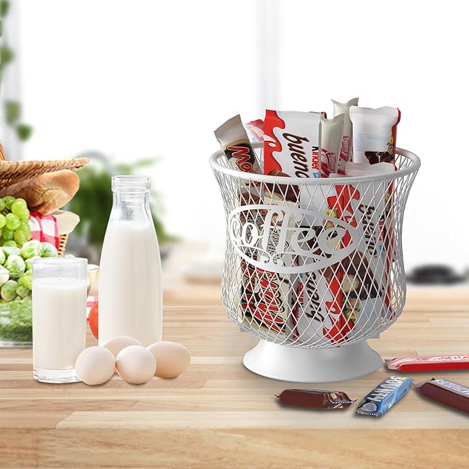 Coffee Pod Holder, Sturdy K Cup Organizer, Large Capacity K Cup Storage for Keuring Espresso Capsule Coffee Creamer, Easy to Refill and Organize for Cafe Bar, Coffee Bar Decor