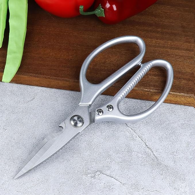 8.46'' Large Kitchen Scissors for Food, Heavy Duty All Purpose Kitchen Shears for Cutting Vegetable, Poultry, Meat, Herb, Stainless Steel Sharp Blade, Dishwasher Safe