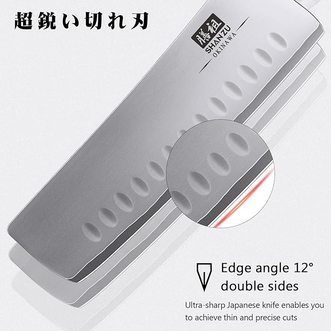 7 Inch Nakiri Knife, Japanese 10Cr15MoV High Carbon Stainless Steel Chopping Chef Knife, Professional Sharp Multipurpose Asian Kitchen Vegetable Cleaver Knife with Ergonomic Pakkawood Handle