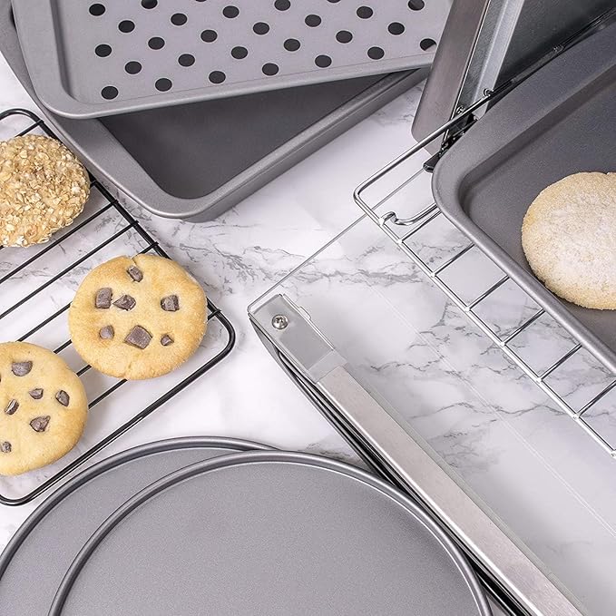 Ovenstuff Personal Size Nonstick Toaster Oven Baking Pan Set, 6 Piece Set
