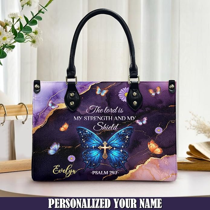 THUYPT Personalized Christian Leather Handbags, Handbag & Purse With Bible Verse Religious Tote Bag, Gift for Women
