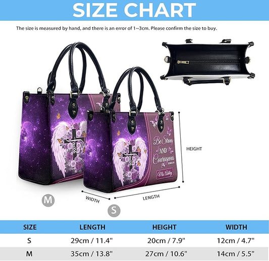 THUYPT Personalized Christian Leather Handbags, Handbag & Purse With Bible Verse Religious Tote Bag, Gift for Women